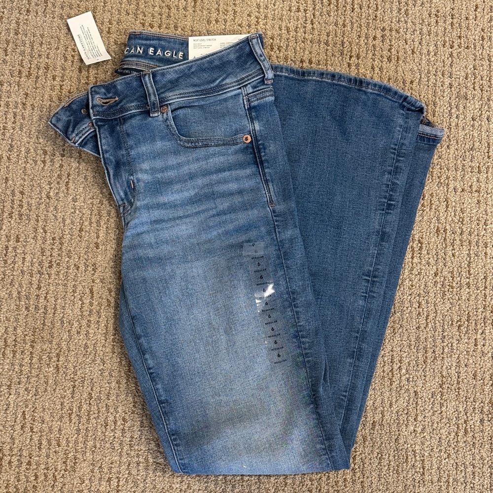 American Eagle Outfitters Women's Classic Blue Straight Leg Jeans